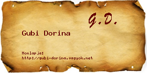 Gubi Dorina névjegykártya