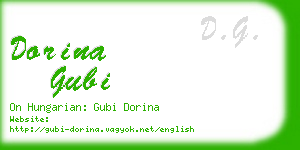 dorina gubi business card